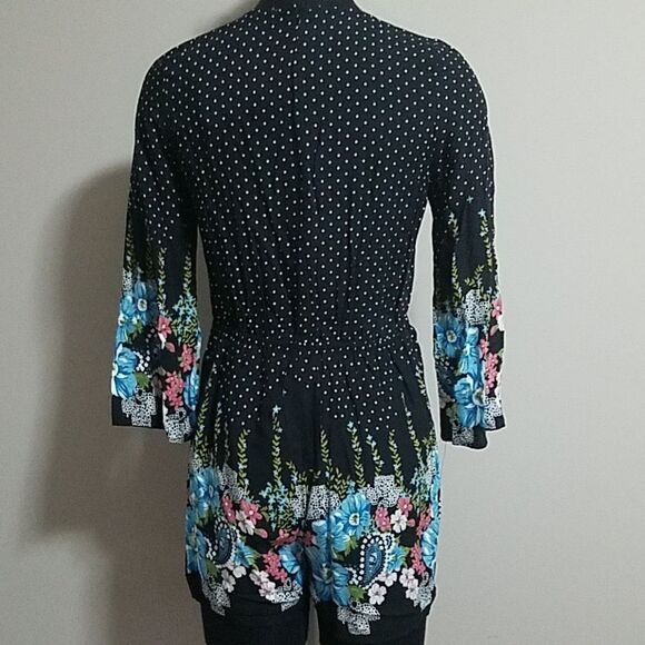 Davi & Dani Floral & Polka Dot Romper (Small) - Picture 5 of 6